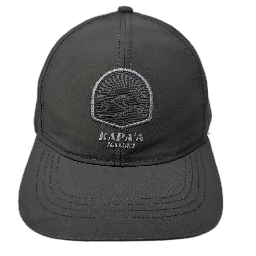 Pacific Creations Baseball Cap Black One Size Kapa'a Kaua'i Hawaii Slideback Hat